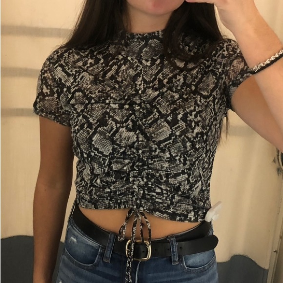 Garage Women’s Snakeskin Crop Top - Picture 5 of 5